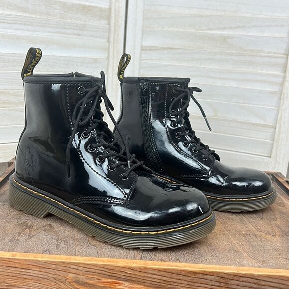 Dr. Martens Junior 1460 Patent Leather Lace Up Boots US 4 - Picture 2 of 12
